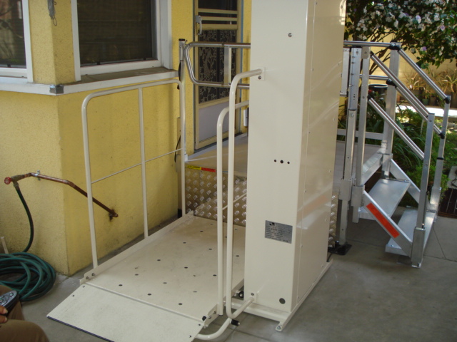Mac’s Vertical Home Lift PL-50 & metal fab porch